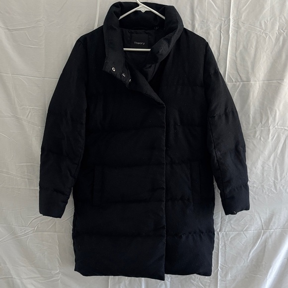 Theory Women's Midnight Black Puffer Jacket - Picture 1 of 6